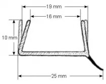 Agencement de cuisine : Profil de joint de plinthe translucide en longueur de 2600 mm